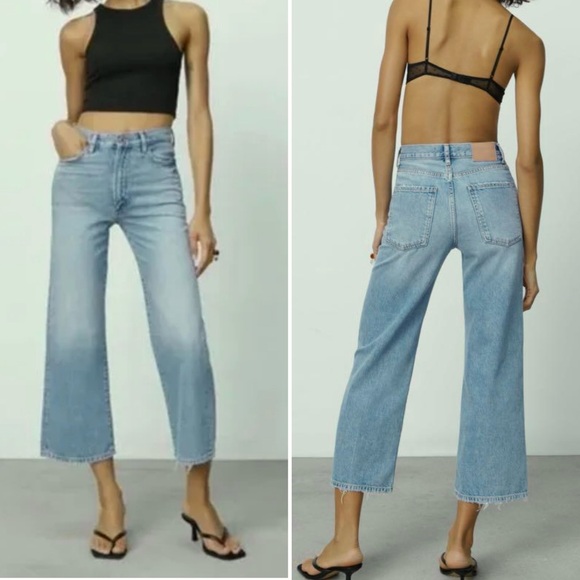 🌼ZARA🌼 Pax Culotte High Waist Jeans, Size 8 - Picture 9 of 9